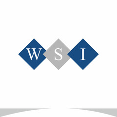 WSI Initial Logo Design Vector