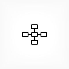 Network vector icon , lorem ipsum Flat design