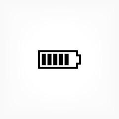 Battery vector icon , lorem ipsum Flat design