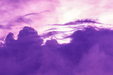 Purple and white cloudscape abstract out of this world