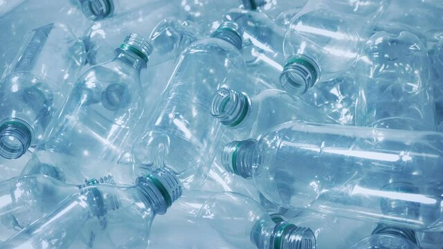 Plastic Bottles Pile Waste Concept