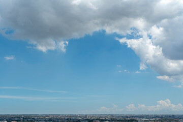 Fototapeta na wymiar Blue sky color with clouds background photo