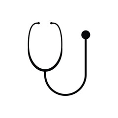 stethoscope icon isolated on white