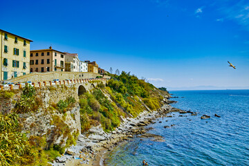 Fototapeta na wymiar Marine panorama Piombino Tuscany Italy