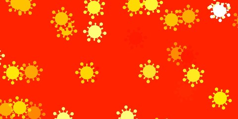 Light orange vector texture with disease symbols.
