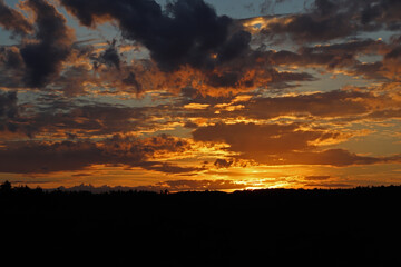 Sunset. Taken from a rock in summer