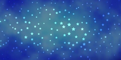 Dark Blue, Red vector background with colorful stars. Shining colorful illustration with small and big stars. Pattern for new year ad, booklets.