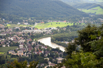 Fototapeta premium Aerial View of Salzburg, Austria, Europe
