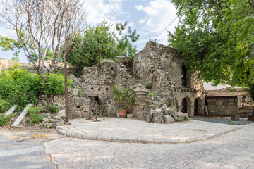 Fototapeta na wymiar Side, Turkey the ruins of the ancient city