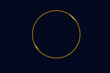 Golden frame with lights effects