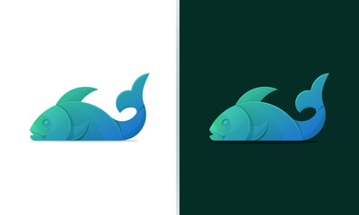 fish logo template with colorful style