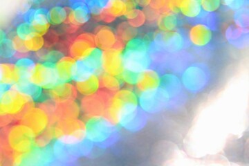 Rainbow holographic bokeh abstract background