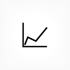 Chart vector icon , lorem ipsum Flat design