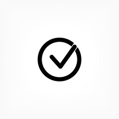 Check mark  vector icon , lorem ipsum Flat design
