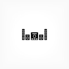 Loudspeaker vector icon , lorem ipsum Flat design