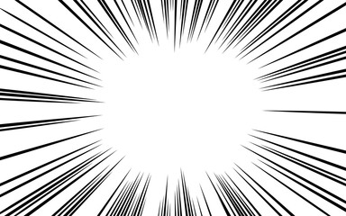 Fototapeta premium 背景素材：黒い集中線のイラスト