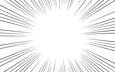 背景素材：黒い集中線のイラスト