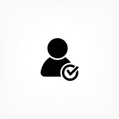 People tick  vector icon  , lorem ipsum Flat design