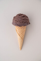 chocolate ice cream on colorful background