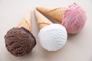 ice cream on colorful background