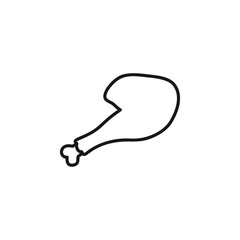 Chicken icon flat vector illustration