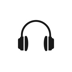 Headphone icon flat vector illustration