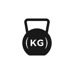 Kettlebell icon flat vector illustration