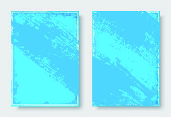 Abstract blue flyer design in grunge style