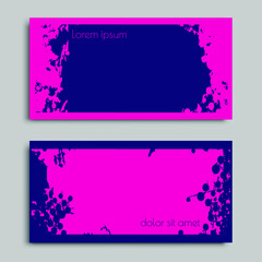 Set of banners in grunge style.