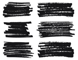 Black grunge brush stroke banners.