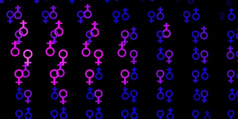 Dark Purple, Pink vector texture with religion symbols.