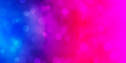 Light Blue, Red vector texture with disks. Colorful illustration with gradient dots in nature style. Pattern for booklets, leaflets.