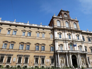 Fototapeta na wymiar The Ducal Palace of Modena (now is the Military Academy) in Modena, ITALY