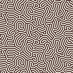 Chaotic seamless pattern. Maze abstract organic background. Vector illustration.