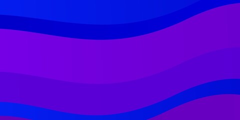 Light Pink, Blue vector background with bent lines. Colorful abstract illustration with gradient curves. Pattern for websites, landing pages.
