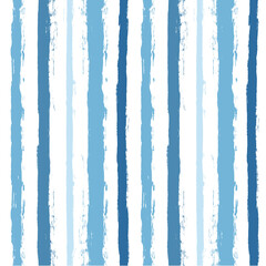 Hand drawn striped pattern, baby blue navy stripe seamless background, childish pastel brush strokes. vector grunge stripes, cute paintbrush line