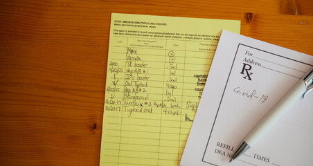 Vaccination record and prescription for covid-19 vaccination