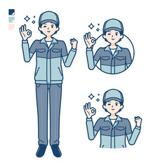 simple delivery man_OK-sign