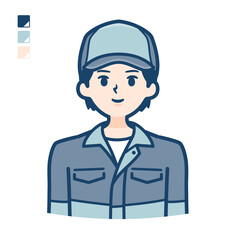 simple delivery man_upper-body