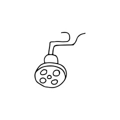 Doodle surgery lamp icon in vector. Hand drawn surgery lamp icon in vector