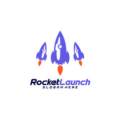Rocket launch logo design vector concept, Rocket advance technology logo template, Icon symbol, Creative design