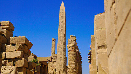 Luksor, Egipt, Karnak, Faraon, obelisk, monolit, starożytny