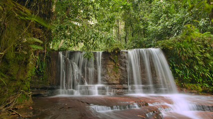 Fototapeta na wymiar Waterfall in the forest; Lambir Hills