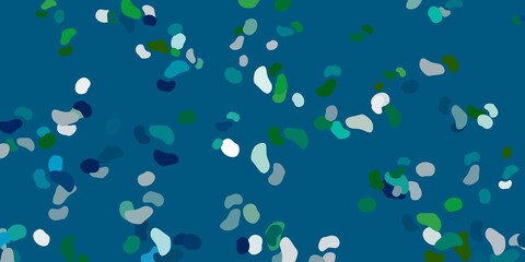 Fototapeta na wymiar Light blue, green vector background with random forms.
