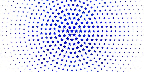 Light BLUE vector template with neon stars. Colorful illustration with abstract gradient stars. Theme for cell phones.