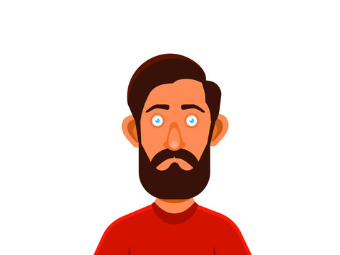 beard men vector image illustration