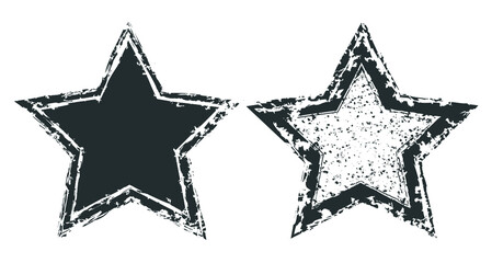 Grunge distressed star icon