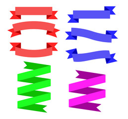 Fototapeta premium colorful flat solid ribbon design