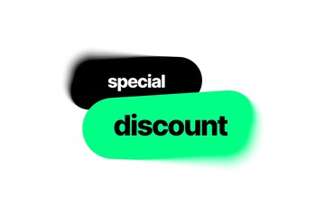Discount banner template with blur effect. Vector illustration for special offer.