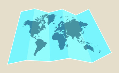 Fototapeta na wymiar Vector map of the world.